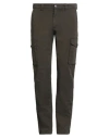Woolrich Man Pants Dark Green Size 34 Cotton, Elastane In Gray