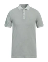Woolrich "mackinack" Polo Shirt Short Sleeves In Sage Green