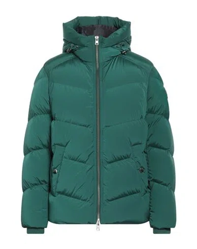 Woolrich Man Puffer Dark Green Size L Polyamide, Elastane In Green