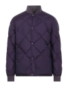 Woolrich Man Puffer Dark Purple Size L Polyamide, Elastane