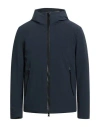 Woolrich Navy Stretch Nylon Jacket In Blue