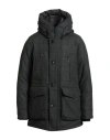 Woolrich Man Puffer Military Green Size L Wool, Polyester, Polyamide In Black