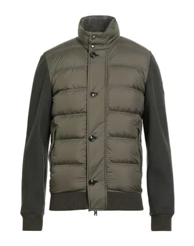 WOOLRICH WOOLRICH MAN PUFFER MILITARY GREEN SIZE M WOOL, POLYAMIDE, POLYESTER