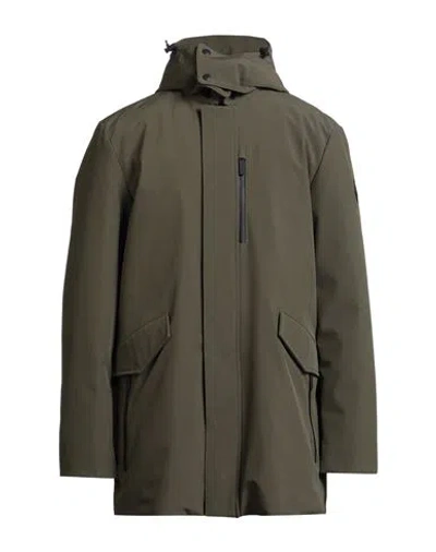 Woolrich Man Puffer Military Green Size S Polyester, Elastane In Brown