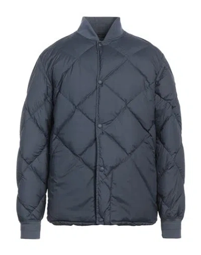 Woolrich Man Puffer Navy Size Xl Polyamide, Elastane In Navy Blue