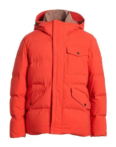 Woolrich Man Puffer Orange Size L Polyamide