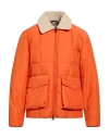 Woolrich Man Puffer Orange Size S Cotton, Polyester In Orange