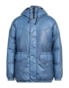 Woolrich Man Puffer Slate Blue Size M Polyamide In Blue