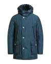 Woolrich Man Puffer Slate Blue Size S Cotton, Polyamide