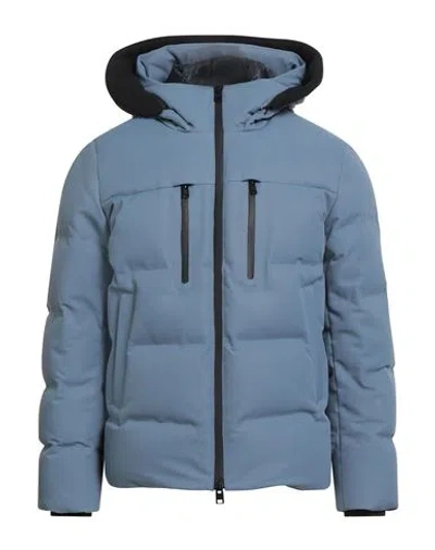 Woolrich Man Puffer Slate Blue Size S Polyester
