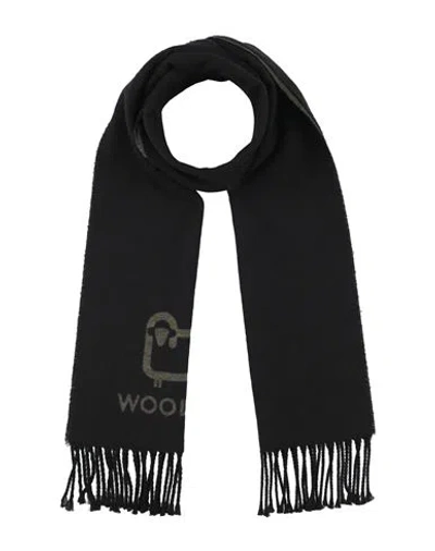 Woolrich Man Scarf Black Size - Cotton