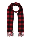 Woolrich Man Scarf Red Size - Wool, Polyamide In Red