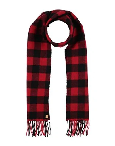Woolrich Man Scarf Red Size - Wool, Polyamide