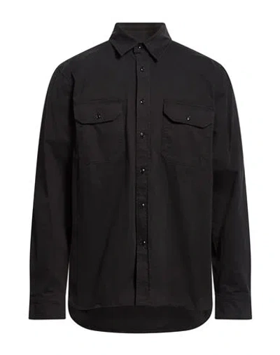 Woolrich Man Shirt Black Size L Cotton, Elastane