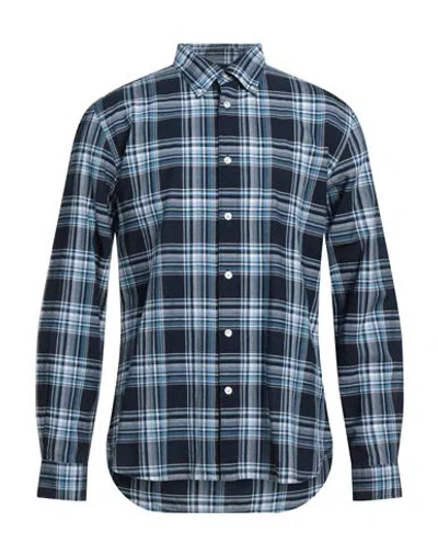 Woolrich Man Shirt Blue Size S Cotton