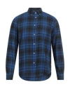 Woolrich Plaid-check Long-sleeve Cotton Shirt In Blue