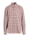 Woolrich Man Shirt Garnet Size L Cotton, Wool In Brown