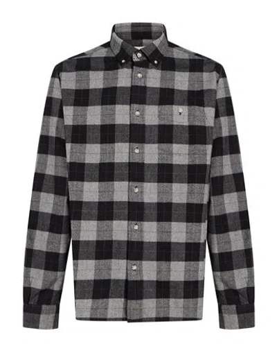 Woolrich Man Shirt Grey Size S Cotton In Gray