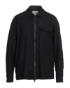Woolrich Man Shirt Midnight Blue Size L Virgin Wool In Blue