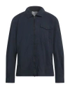 Woolrich Man Shirt Midnight Blue Size S Cotton
