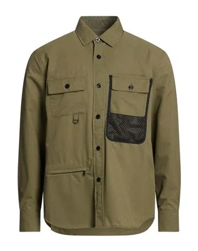 Woolrich Man Shirt Military Green Size L Polyester