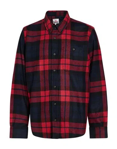 Woolrich Man Shirt Red Size M Wool, Polyester, Polyamide