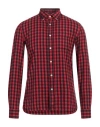 Woolrich Man Shirt Red Size S Cotton In Red