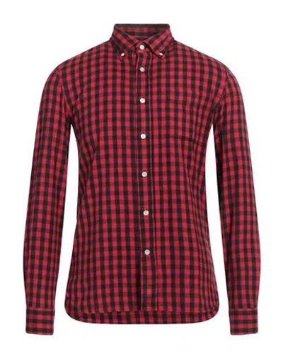 Woolrich Man Shirt Red Size S Cotton