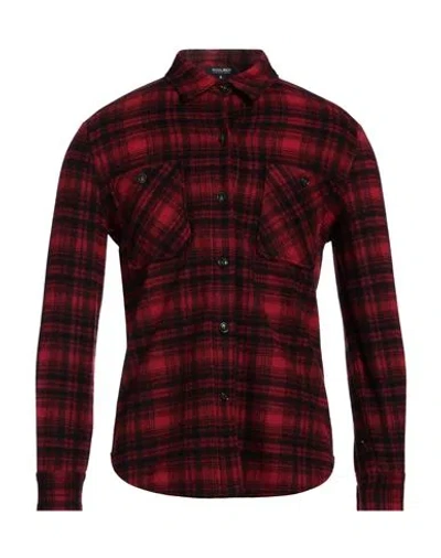 Woolrich Man Shirt Red Size L Wool, Polyester, Elastane