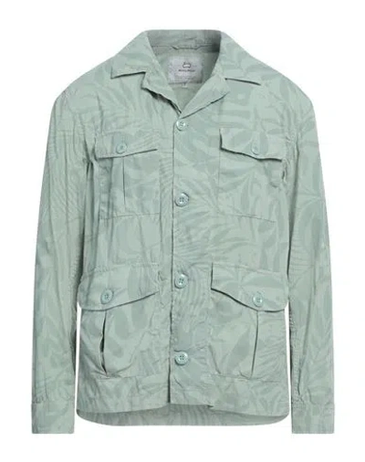 Woolrich Man Shirt Sage Green Size M Cotton
