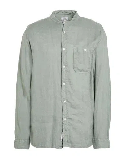 Woolrich Man Shirt Sage Green Size Xl Linen