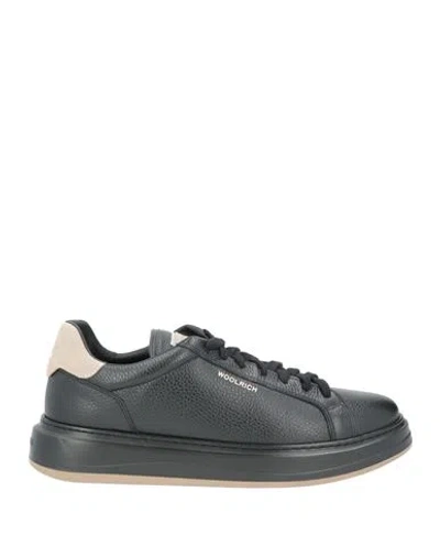 Woolrich Man Sneakers Black Size 12 Leather