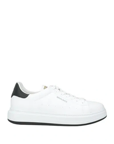 Woolrich Man Sneakers White Size 8 Calfskin
