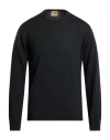 Woolrich Man Sweater Charcoal Size M Wool In Black