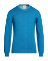 Woolrich Man Sweater Deep Teal Size S Wool In Blue