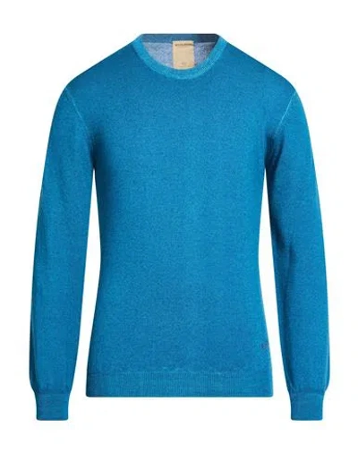 Woolrich Man Sweater Deep Teal Size S Wool In Blue