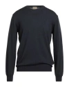 Woolrich Man Sweater Midnight Blue Size L Wool In Black