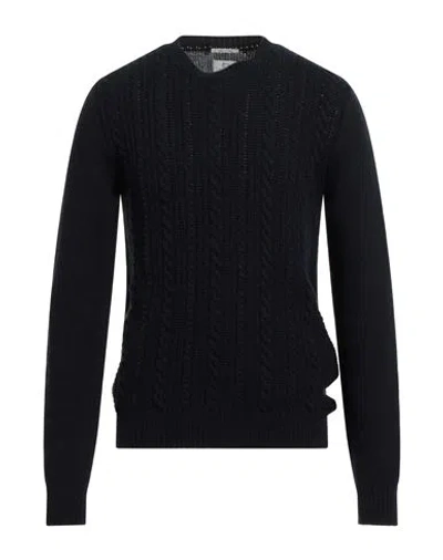 Woolrich Man Sweater Midnight Blue Size L Wool, Polyamide In Black