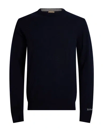 Woolrich Man Sweater Midnight Blue Size M Wool