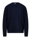 Woolrich Man Sweater Midnight Blue Size S Virgin Wool In Multi