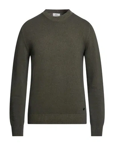 Woolrich Man Sweater Military Green Size S Virgin Wool