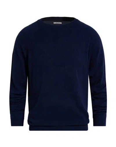 Woolrich Man Sweater Navy Size L Cashmere In Blue