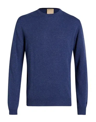 Woolrich Man Sweater Navy Size M Wool In Blue
