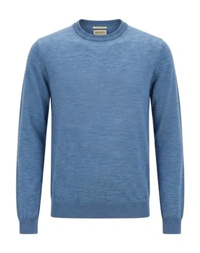 Woolrich Man Sweater Slate Blue Size L Virgin Wool