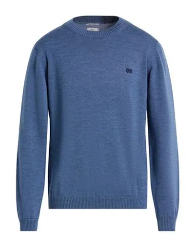Woolrich Man Sweater Slate Blue Size S Virgin Wool