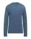 Woolrich Man Sweater Slate Blue Size Xl Wool, Polyamide In Blue