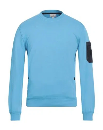 Woolrich Man Sweatshirt Azure Size S Cotton, Polyester, Polyamide In Blue