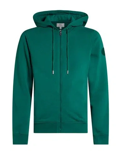 Woolrich Man Sweatshirt Green Size S Cotton, Polyester