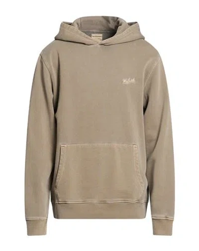 Woolrich Man Sweatshirt Khaki Size S Cotton In Neutral