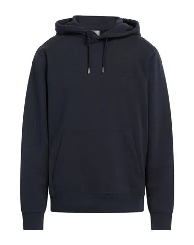 Woolrich Man Sweatshirt Midnight Blue Size M Cotton, Polyester In Blue